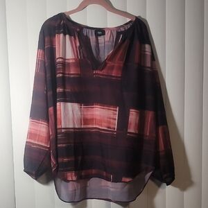 Mossimo Women's Long Sleeve Sheer Blouse (XL)